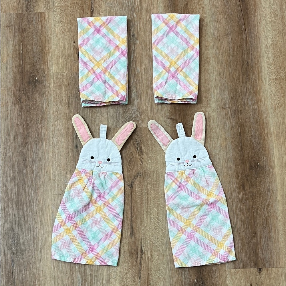 Kohl’s Celebrate Easter 100% Cotton Towels with Pastel Stripes Set of 4